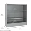 Laminate Bookcase 2-Shelf 30" Height - Gray