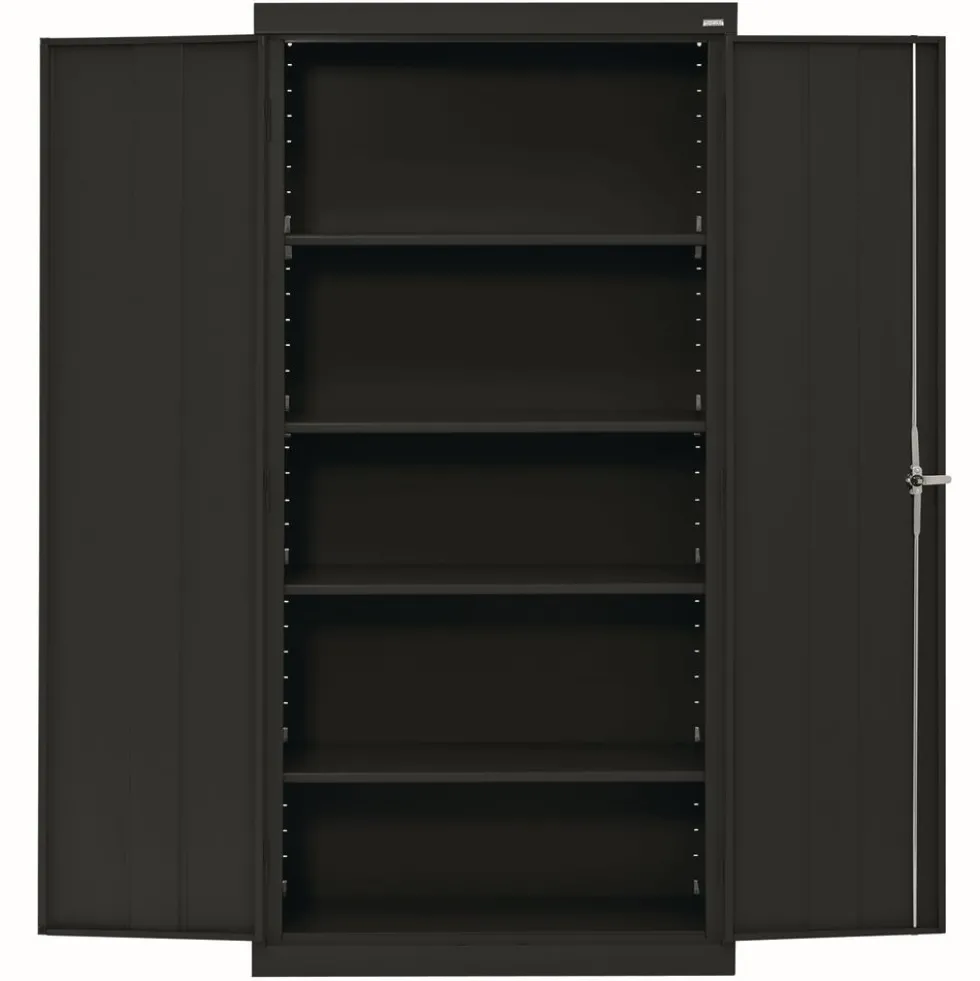 Large Locking Metal Cabinet - Black