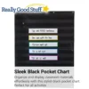 Large Rectangle Pocket Chart Black - 1 pocket chart