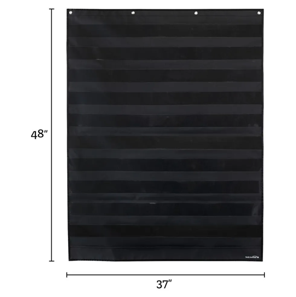 Large Rectangle Pocket Chart Black - 1 pocket chart