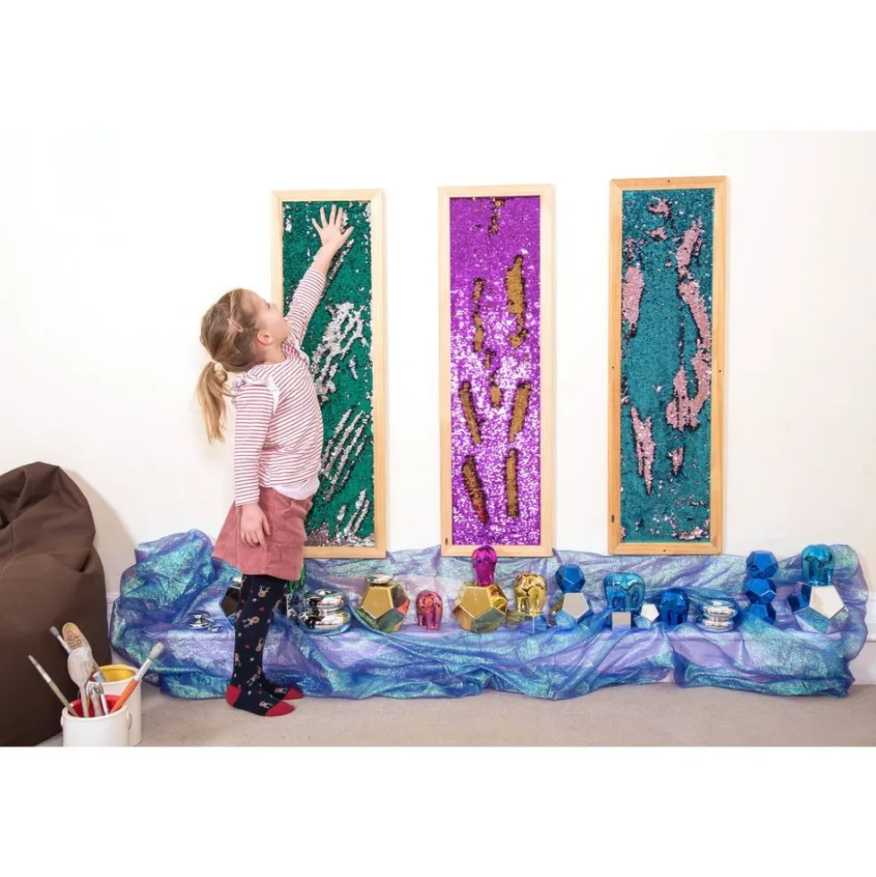 Mark Making Sequin Long Board - Silver 40" x 12"