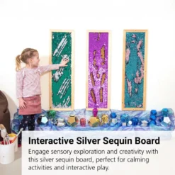 Mark Making Sequin Long Board - Silver 40