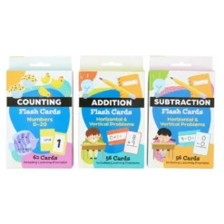 Math Flash Cards - Counting 0-20, Addition & Subtraction - 3 deck set