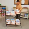 Mid-Size Mobile Storage Rack With Chapter Book Bins™ - 1 rack, 6 bins