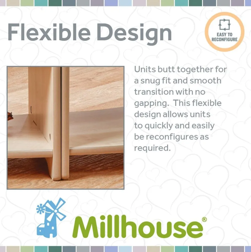 Millhouse™ Low Mirror Play Unit with 3 Clear Tubs