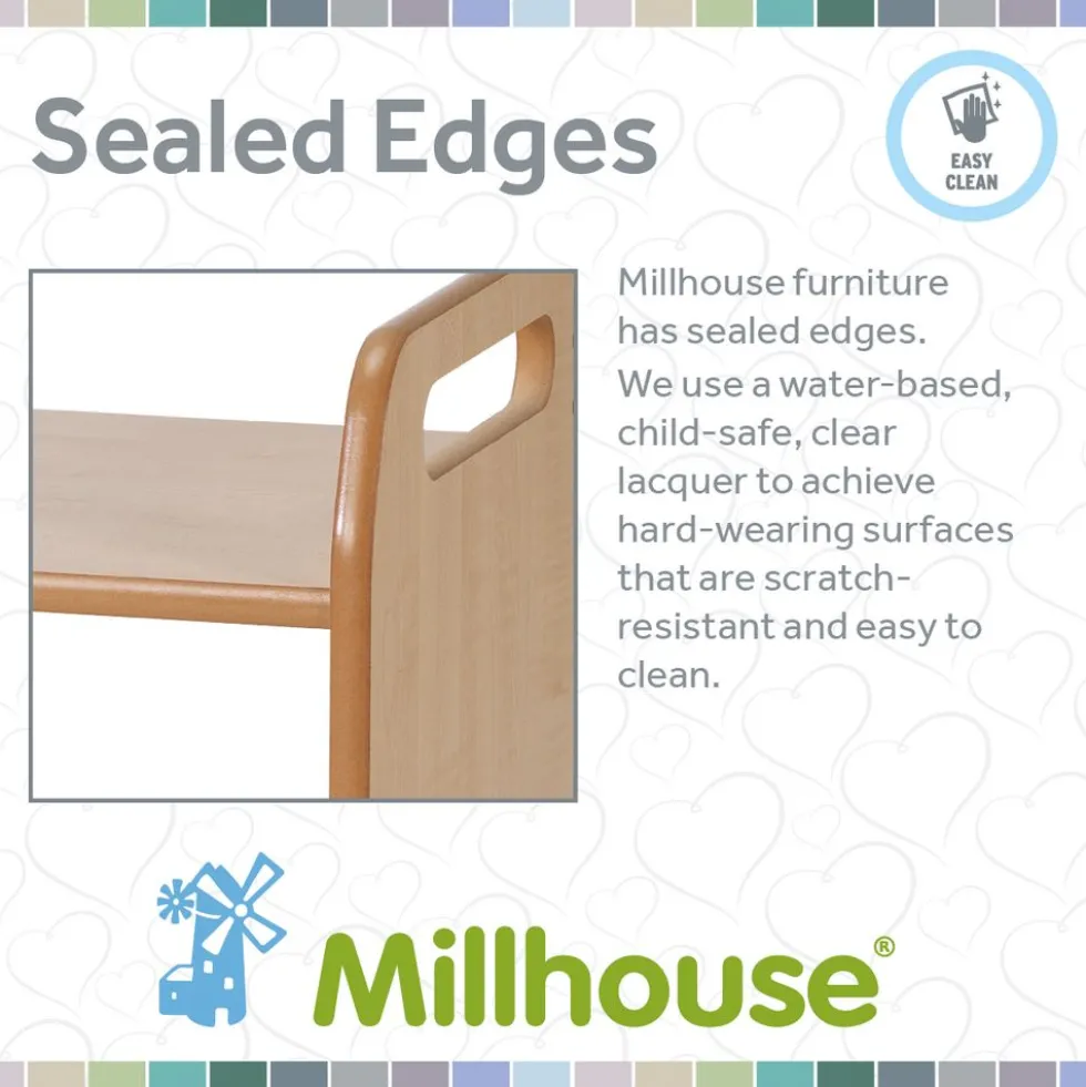 Millhouse™ Mobile Mirror Storage Unit with 3 Clear Tubs