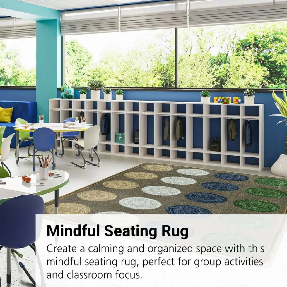 Mindful Seating™ 7'8" x 10'9" Area Rug in Color Multi