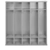 Modern Mist Laminate 5-Section Coat Locker - Light Gray