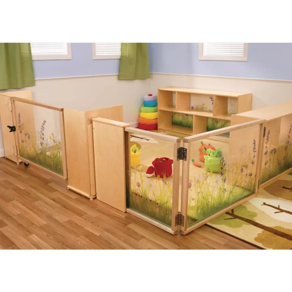 Nature View Acrylic Back Cabinet - 24" High