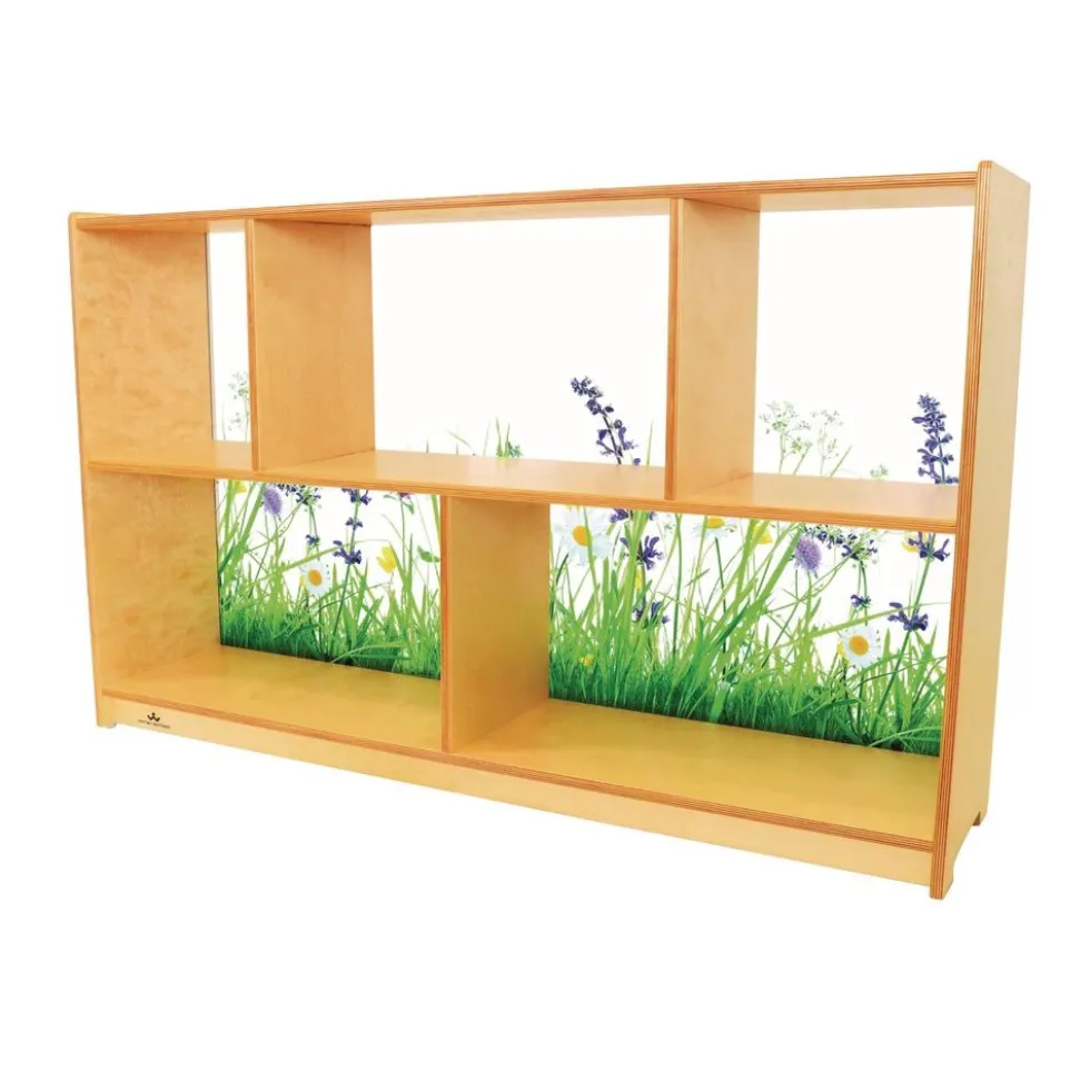 Nature View Acrylic Back Cabinet - 30" High
