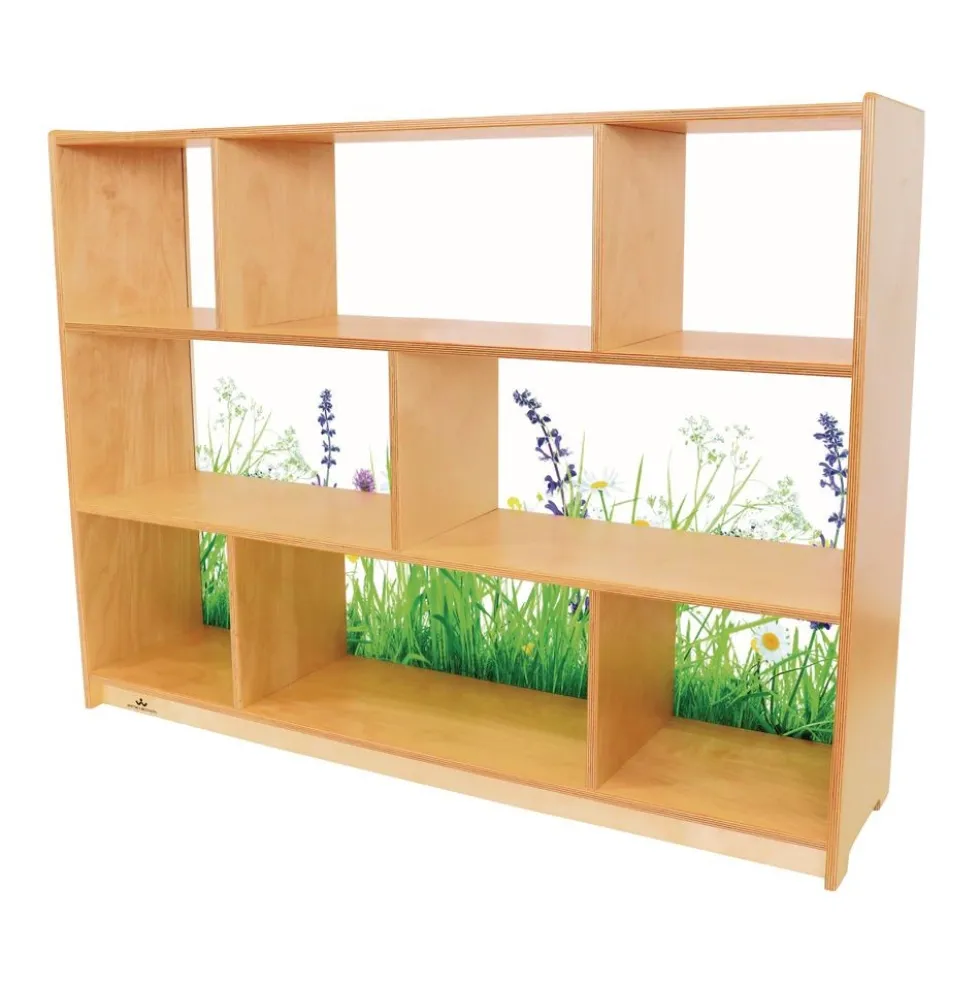 Nature View Acrylic Back Cabinet - 36" High