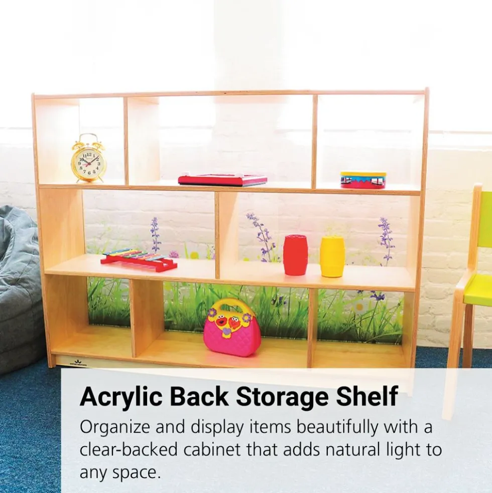 Nature View Acrylic Back Cabinet - 36" High