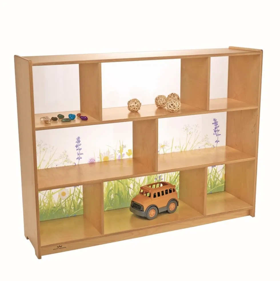 Nature View Acrylic Back Cabinet - 36" High