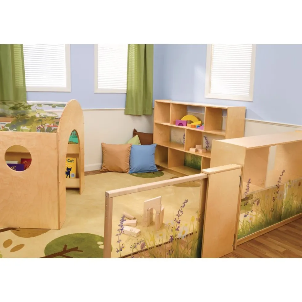 Nature View Acrylic Back Cabinet - 36" High