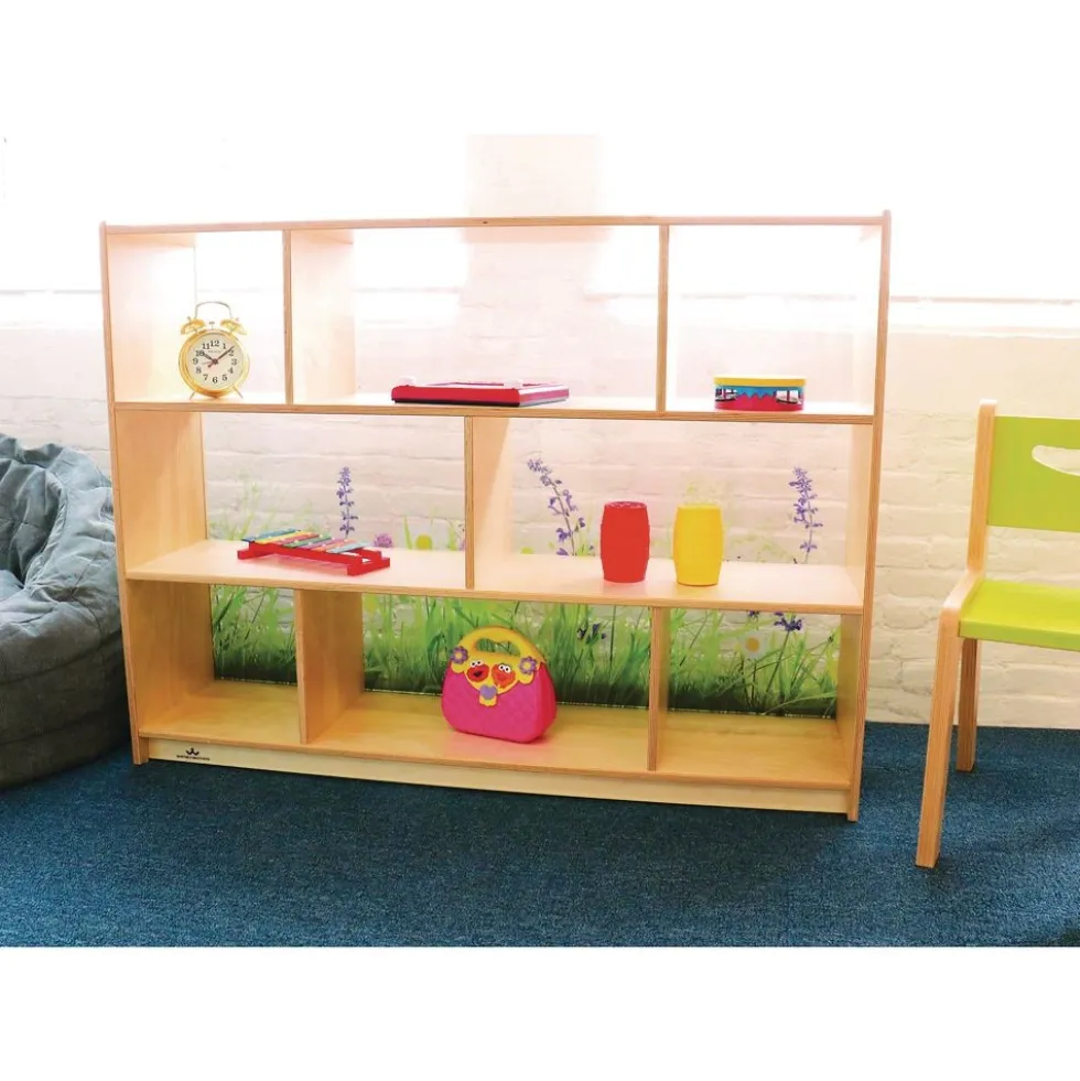 Nature View Acrylic Back Cabinet - 36" High