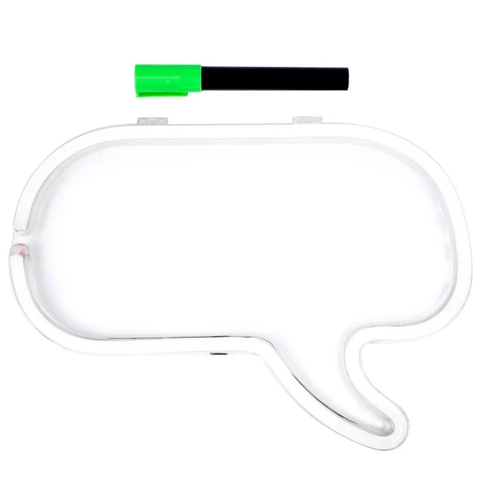 Neon Light Up Speech Bubble Message Frame