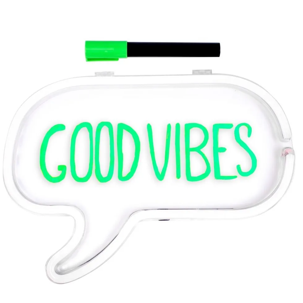 Neon Light Up Speech Bubble Message Frame