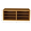 Oak 6-Slot Mail Center With Trays Single Color - 1 mail center, 6 trays, 6 labels