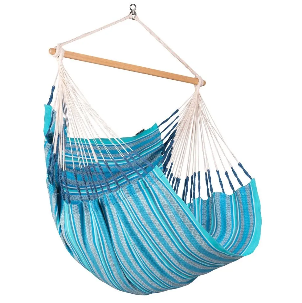 100% Organic Cotton Comfort Hammock Chair - Habana Azure
