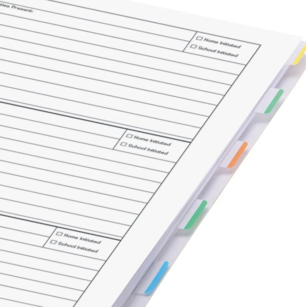 Parent Contact Record Book - Couture Style - 1 record book, 49 tabs