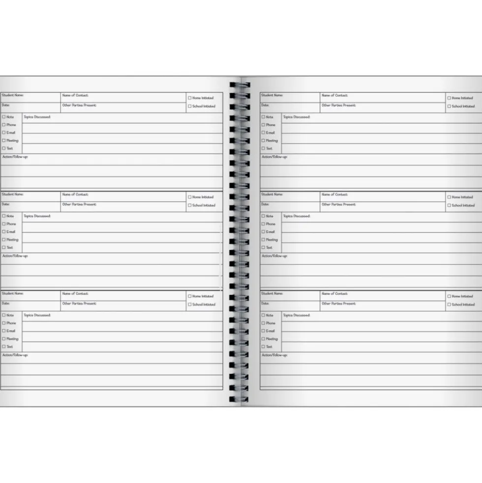 Parent Contact Record Book - Couture Style - 1 record book, 49 tabs