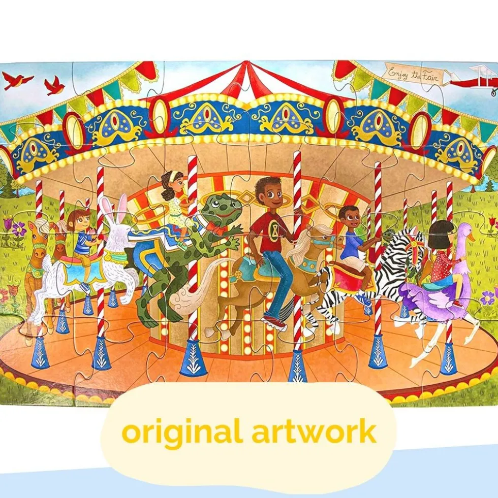 24 Piece Joyful Carousel Puzzle