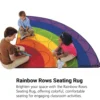 Rainbow Rows Seating 6' Radius Corner Premium Carpet