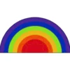 Rainbow Rows Seating 6' x 12' Semi-Circle Premium Carpet