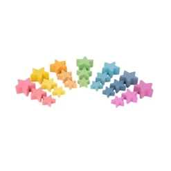 Rainbow Wooden Stars - 27pcs