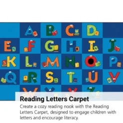 Reading Letters 7'6" x 12' Rectangle Premium Carpet