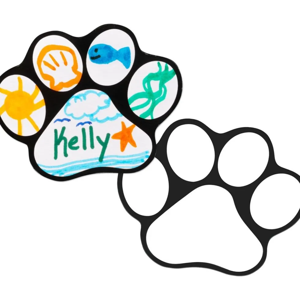 Ready-To-Decorate® Student Name Paw-Print Magnets - 32 magnets