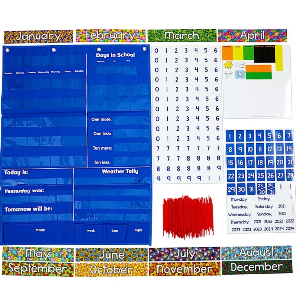 Really Good Stuff® All About Today Pocket Chart™ - 1 pocket chart and cards