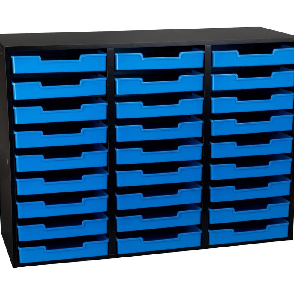 Really Good Stuff® Blue 27-Slot Mail Center With Blue Trays