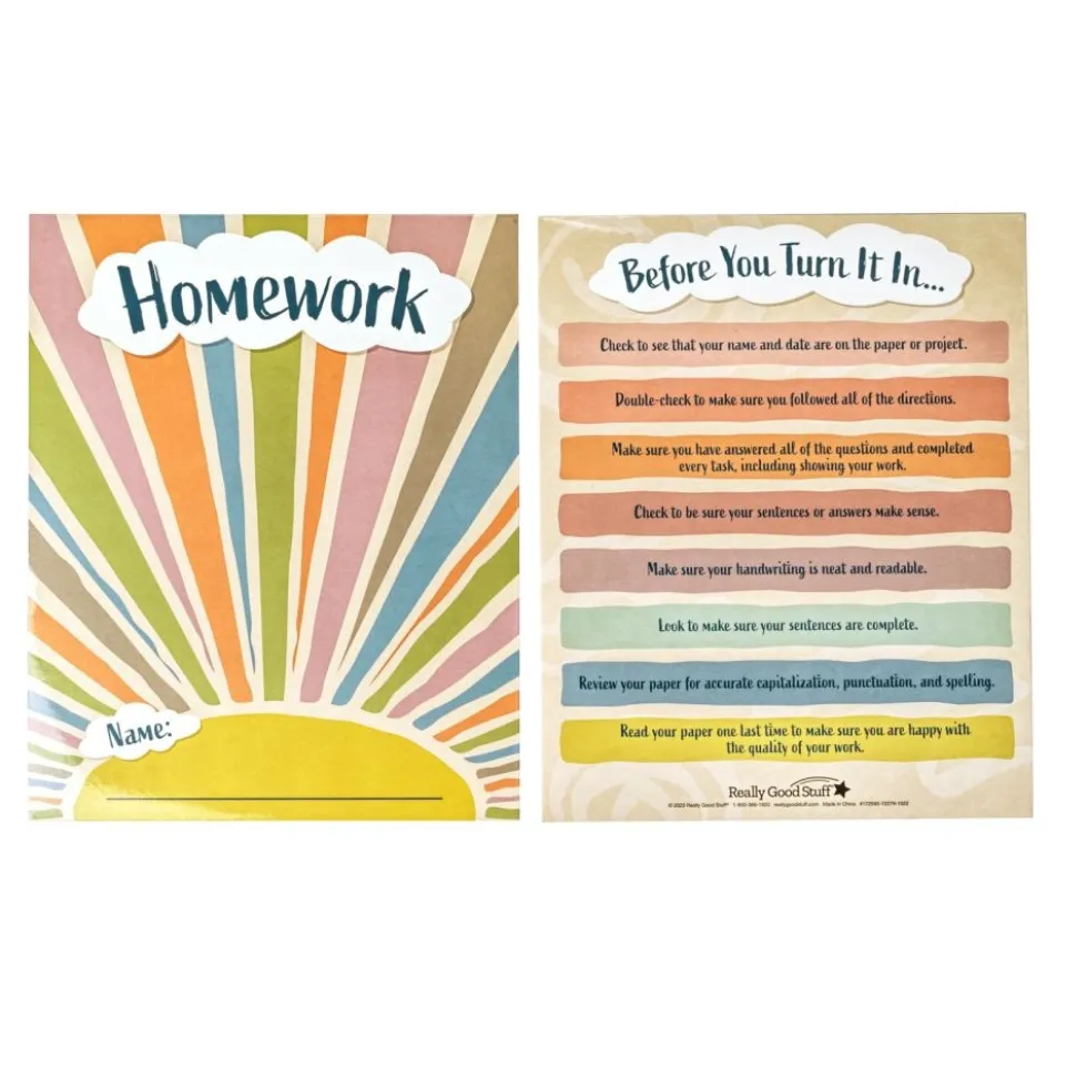 Really Good Stuff® Boho Homework Folders - Set of 12