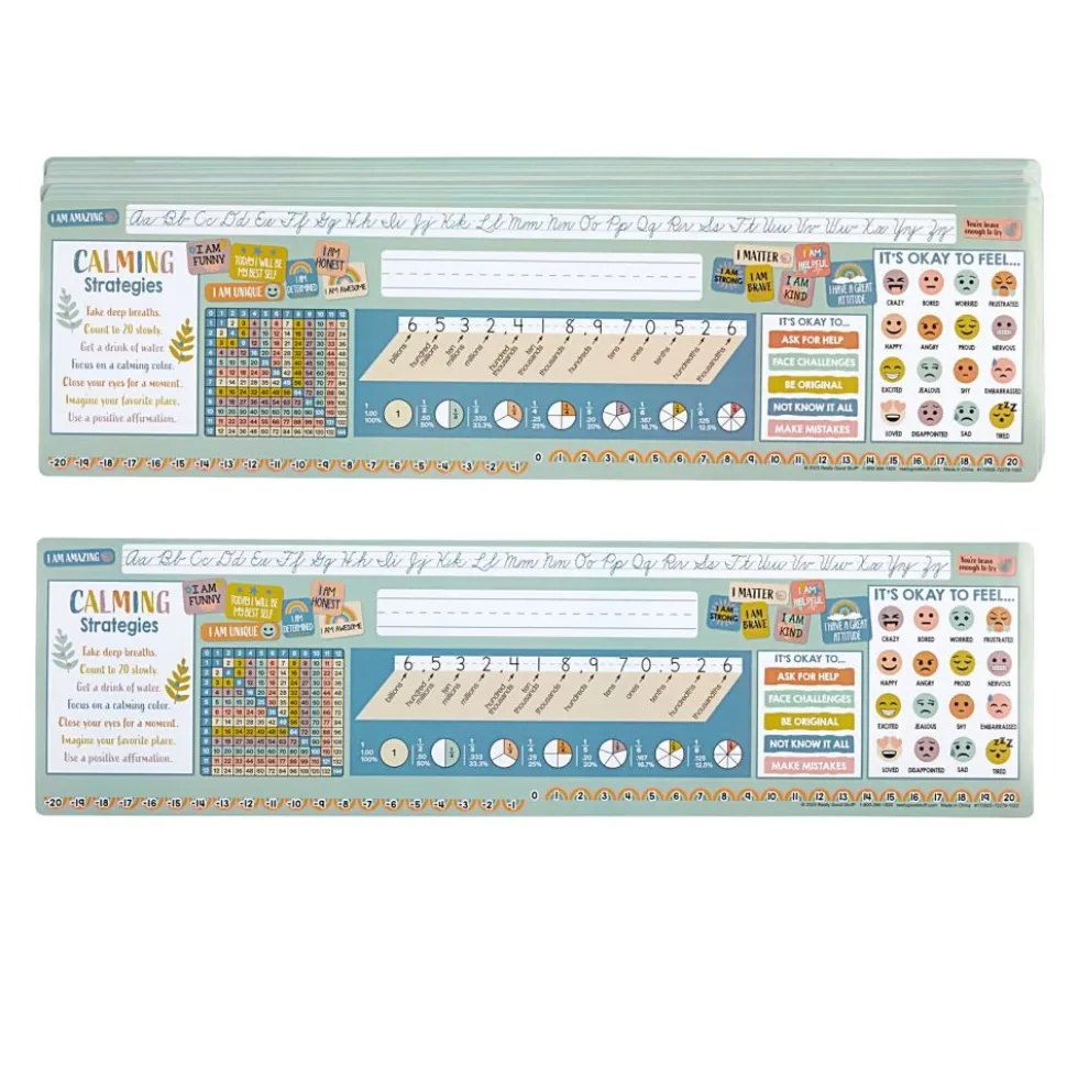 Really Good Stuff® Boho Self-Adhesive Vinyl Desktop Helpers™ - Set Of 24 - Intermediate