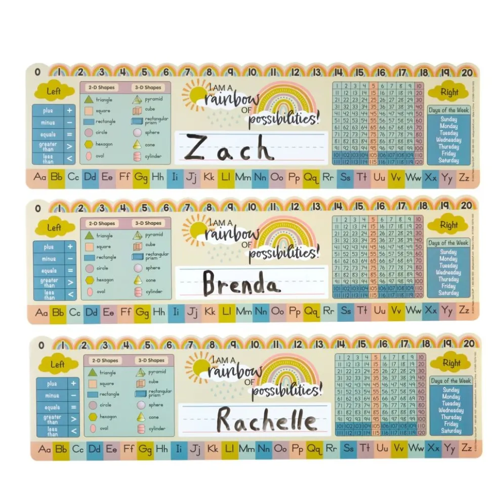 Really Good Stuff® Boho Self-Adhesive Vinyl Desktop Helpers™ - Set Of 24 - Primary