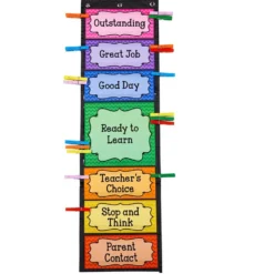 Really Good Stuff® Classroom Behavior EZ-Tuck Clip ?N? Track Pocket Chart®