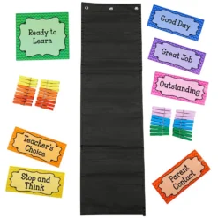 Really Good Stuff® Classroom Behavior EZ-Tuck Clip ?N? Track Pocket Chart®