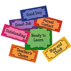 Really Good Stuff® Classroom Behavior EZ-Tuck Clip ?N? Track Pocket Chart®