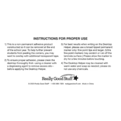 Really Good Stuff® Cool and Calm Dry Erase Desktop Helper - Set of 24 - Intermediate