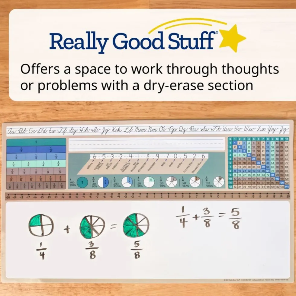 Really Good Stuff® Cool and Calm Dry Erase Desktop Helper - Set of 24 - Intermediate