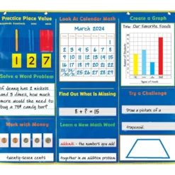 Really Good Stuff® Daily Math Pocket Chart - 1 pocket chart, 154 cards