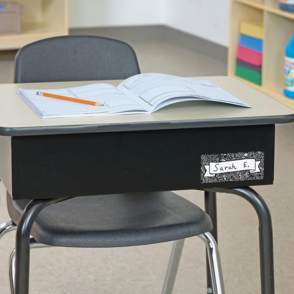 Really Good Stuff® EZ Stick™ Chalkboard-Style Nameplates - Set of 24