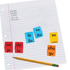 Really Good Stuff® Make-A-Word Soft Touch™ Spanish Syllable Dice Game - 18 dice