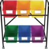 Really Good Stuff® Mid-Size Mobile Storage Rack With 6 Chapter Book Bins™ - Grouping