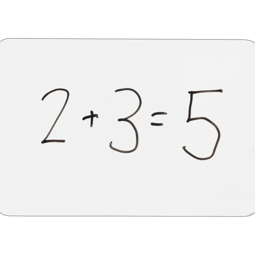 Really Good Stuff® Mini Non-Magnetic 6" By 9" One-Sided Dry Erase Boards - Set Of 12