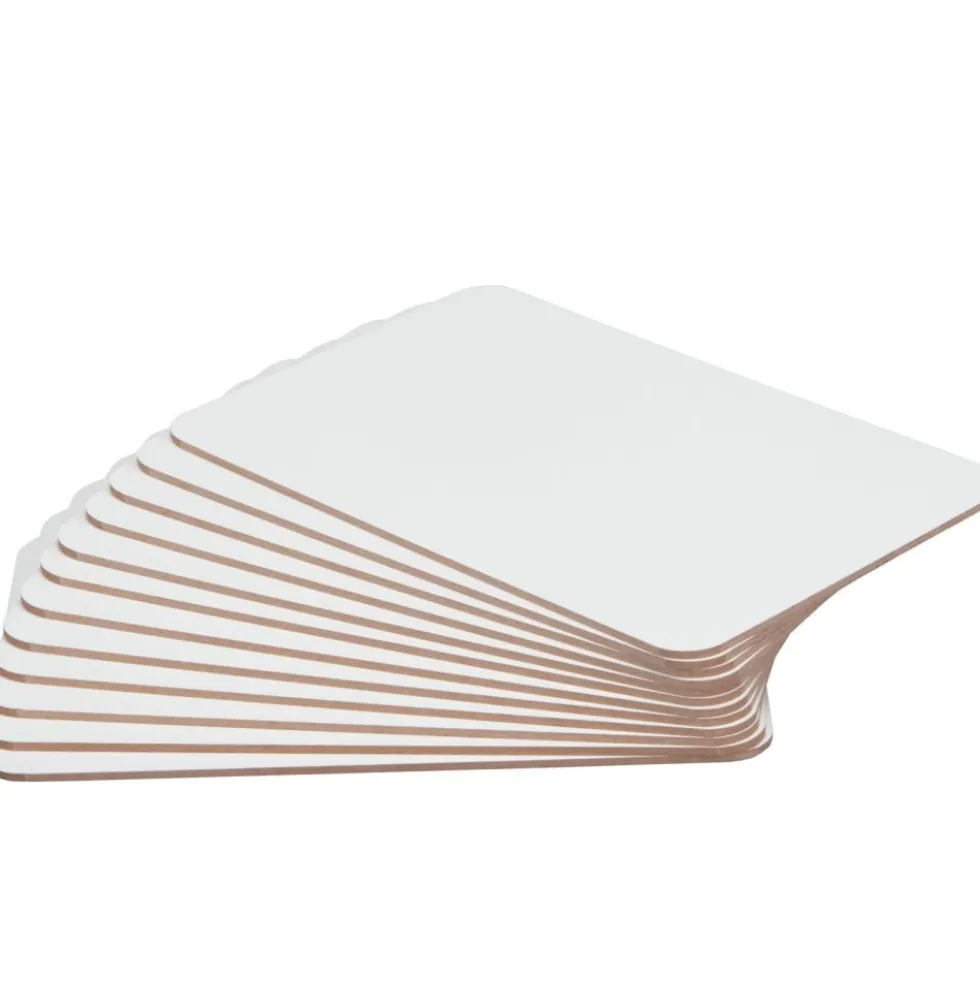 Really Good Stuff® Mini Non-Magnetic 6" By 9" One-Sided Dry Erase Boards - Set Of 12