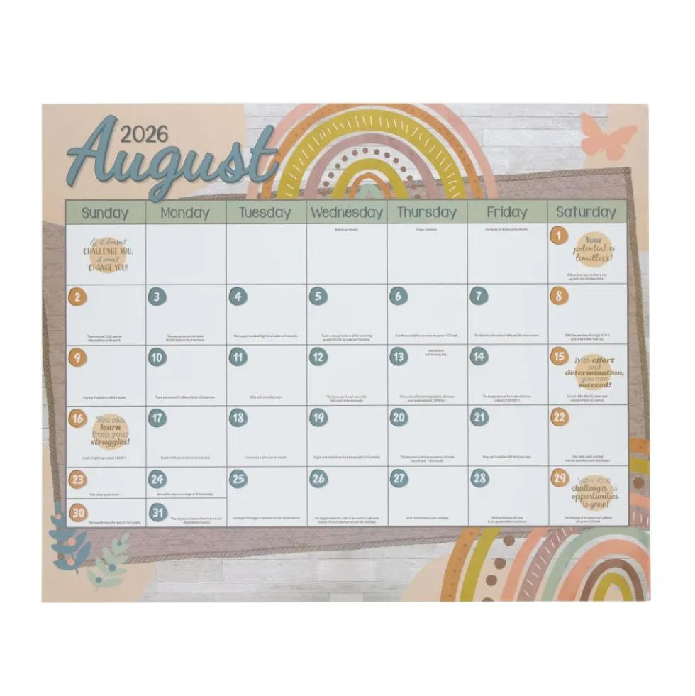 Really Good Stuff® Monthly Calendar Pages 2026-2027 - Boho