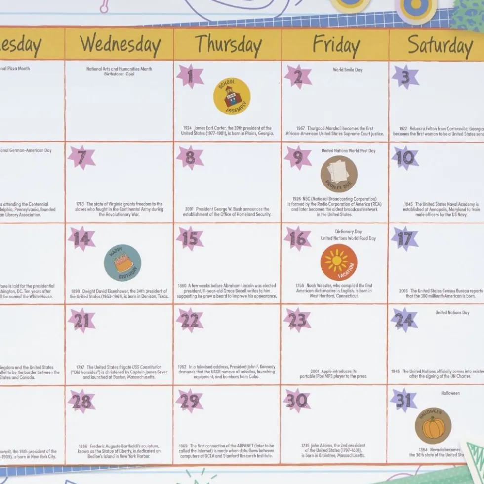Really Good Stuff® Monthly Calendar Pages 2026-2027 - Really Good Vibes