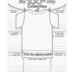 Really Good Stuff® My 100th Day Collection Ready-To-Decorate® Poster Tee